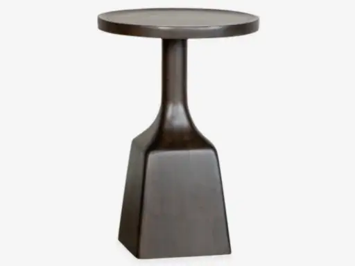 Lindon Dark Round Pedestal Accent End Table image